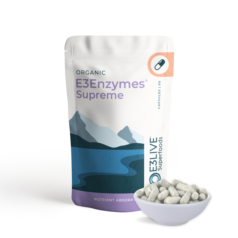 E3Enzymes Supreme 60ct Capsules - Healthy Digestion and Nutrient Absorption.